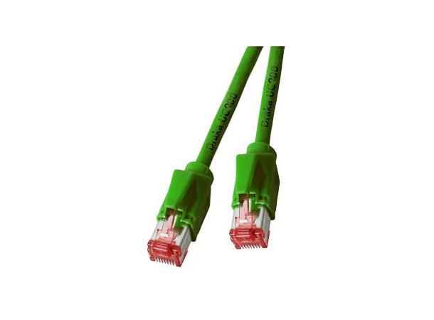 SFTP Patch Cat.6A -  3,0 m Grønn LSZH 1000MHz 27AWG Halogenfri Snagless 